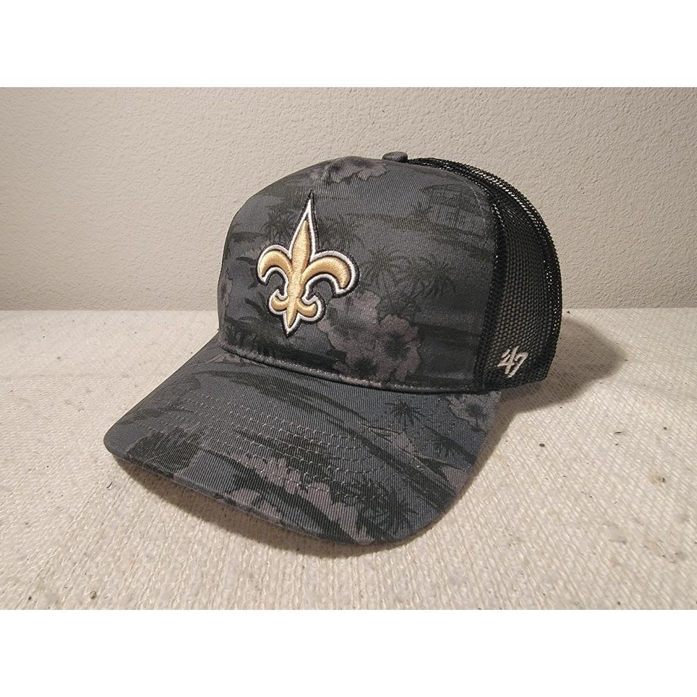 NEW ORLEANS SAINTS NFL '47 Brand adjustable Snapback Black Fiji CAP Hat OSFM NWT